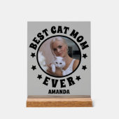 Gepersonaliseerde Beste Kattenmoeder Ooit Foto Fro Acryl Bord (Voorkant)