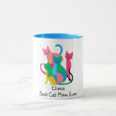Gepersonaliseerde Beste Kattenmoeder Ooit Mok (Midden)