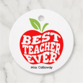 Gepersonaliseerde beste leraar ooit bedankjes labels (Voorkant)