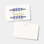 Gepersonaliseerde Beste Leraar Ooit - Gepersonalis Badge (Voor- en achterkant)
