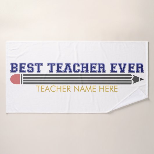 Gepersonaliseerde Beste Leraar Ooit - Gepersonalis Badhanddoek (Badhanddoek)
