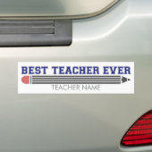 Gepersonaliseerde Beste Leraar Ooit - Gepersonalis Bumpersticker (Op auto)