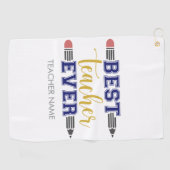 Gepersonaliseerde Beste Leraar Ooit - Gepersonalis Golfhanddoek (Horizontaal)