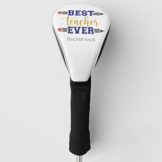 Gepersonaliseerde Beste Leraar Ooit - Gepersonalis Golfheadcover (Voorkant)