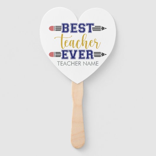 Gepersonaliseerde Beste Leraar Ooit - Gepersonalis Handwaaier (Voorkant)
