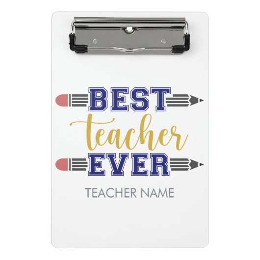 Gepersonaliseerde Beste Leraar Ooit - Gepersonalis Mini Klembord (Voorkant)