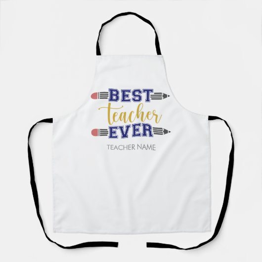 Gepersonaliseerde Beste Leraar Ooit - Gepersonalis Schort (Voorkant)