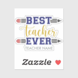 Gepersonaliseerde Beste Leraar Ooit - Gepersonalis Sticker