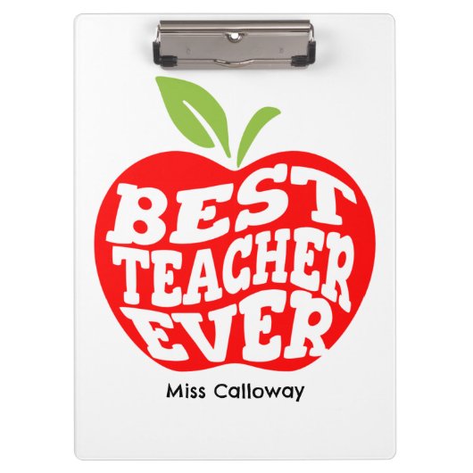 Gepersonaliseerde beste leraar ooit klembord (Voorkant)