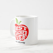 Gepersonaliseerde beste leraar ooit koffiemok (Voorkant links)