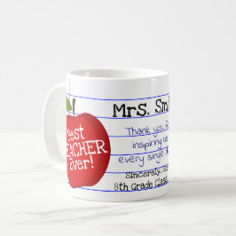 Gepersonaliseerde "Beste leraar ooit" met aangepas Koffiemok