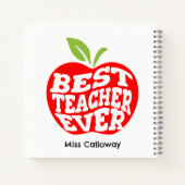 Gepersonaliseerde beste leraar ooit notitieboek (Achterkant)