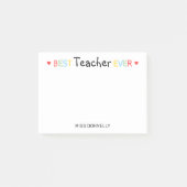 Gepersonaliseerde beste leraar ooit post-it® notes (Voorkant)