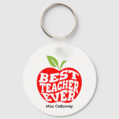 Gepersonaliseerde beste leraar ooit sleutelhanger (Achterkant)