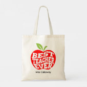 Gepersonaliseerde beste leraar ooit tote bag (Achterkant)
