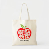 Gepersonaliseerde beste leraar ooit tote bag (Voorkant)