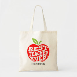 Gepersonaliseerde beste leraar ooit tote bag