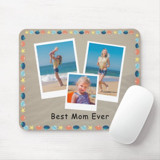 Gepersonaliseerde Beste Mam Ever Beach Thema 3 Fot Muismat (Met muis)