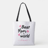 Gepersonaliseerde Beste Mam In De Wereld Moeder's Tote Bag (Achterkant)