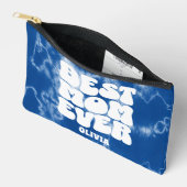 Gepersonaliseerde Beste Mam Ooit Blauwe Tie Dye Etui (Open)