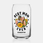Gepersonaliseerde Beste Mam Ooit Foto Moederdag Blikvorm Glas (Voorkant)
