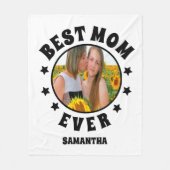 Gepersonaliseerde Beste Mam Ooit Foto Moederdag Fleece Deken (Voorkant)