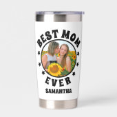 Gepersonaliseerde Beste Mam Ooit Foto Moederdag Geïsoleerde Drinkbeker (Links)