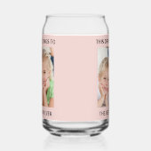 Gepersonaliseerde Beste Mam Ooit Foto Roze Blikvorm Glas (Links)