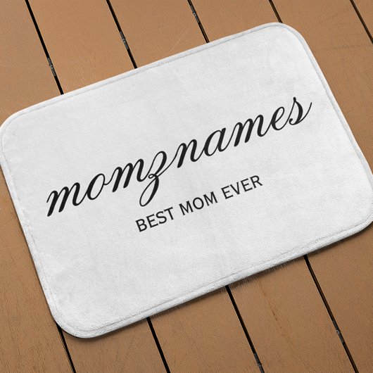 Gepersonaliseerde Beste Mam Ooit Kalligrafie Naam Badmat