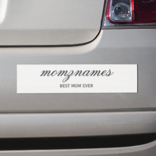 Gepersonaliseerde Beste Mam Ooit Kalligrafie Naam Bumpersticker