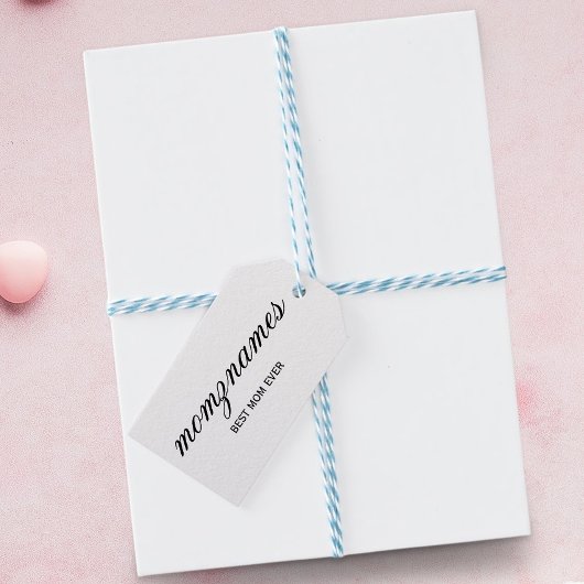 Gepersonaliseerde Beste Mam Ooit Kalligrafie Naam Cadeaulabel