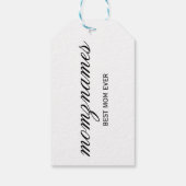 Gepersonaliseerde Beste Mam Ooit Kalligrafie Naam Cadeaulabel (Achterkant)