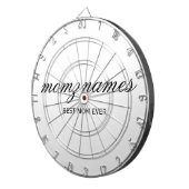 Gepersonaliseerde Beste Mam Ooit Kalligrafie Naam Dartbord (Voorkant Rechts)