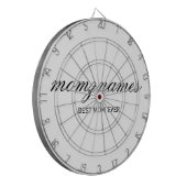Gepersonaliseerde Beste Mam Ooit Kalligrafie Naam Dartbord (Voorkant Links)