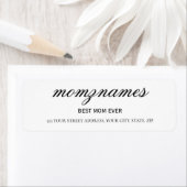 Gepersonaliseerde Beste Mam Ooit Kalligrafie Naam Etiket (Insitu)