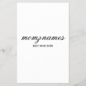 Gepersonaliseerde Beste Mam Ooit Kalligrafie Naam Flyer (Voorkant)