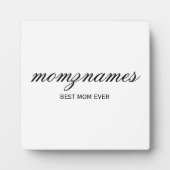 Gepersonaliseerde Beste Mam Ooit Kalligrafie Naam Fotoplaat (Voorkant)