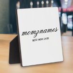 Gepersonaliseerde Beste Mam Ooit Kalligrafie Naam Fotoplaat<br><div class="desc">Vier de speciale moeders in je leven met onze gepersonaliseerde beste moeder ooit kalligrafie naam ontwerp, ideaal voor Moederdag, verjaardagen, of elke gelegenheid om show uw liefde. Dit elegante en aanpasbare geschenk is ideaal voor alle moeders - of ze nu 's werelds beste moeder ooit zijn, hondenmoeder, kattenmoeder of bonusmoeder!...</div>