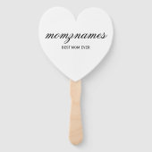 Gepersonaliseerde Beste Mam Ooit Kalligrafie Naam Handwaaier (Achterkant)