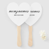 Gepersonaliseerde Beste Mam Ooit Kalligrafie Naam Handwaaier (Voorkant en achterkant)