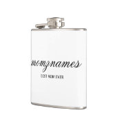 Gepersonaliseerde Beste Mam Ooit Kalligrafie Naam Heupfles (Links)