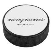 Gepersonaliseerde Beste Mam Ooit Kalligrafie Naam Hockey Puck (3/4)