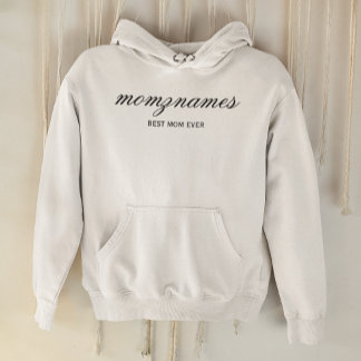 Gepersonaliseerde Beste Mam Ooit Kalligrafie Naam Hoodie