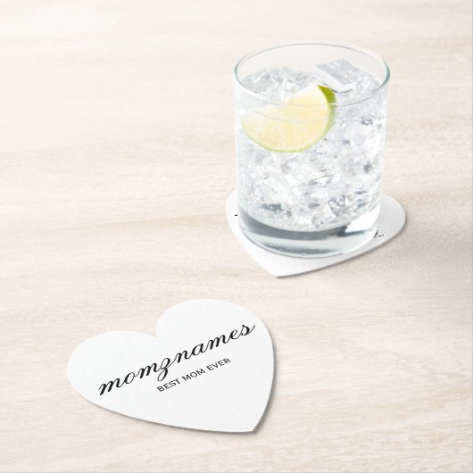 Gepersonaliseerde Beste Mam Ooit Kalligrafie Naam Kartonnen Onderzetters (Insitu)
