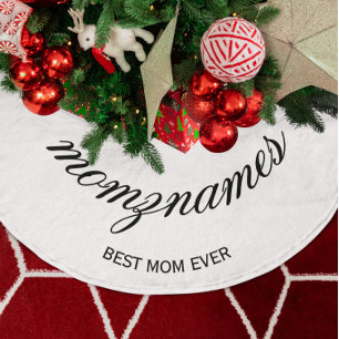 Gepersonaliseerde Beste Mam Ooit Kalligrafie Naam Kerstboom Rok