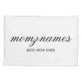 Gepersonaliseerde Beste Mam Ooit Kalligrafie Naam Kussensloop (Achterkant)