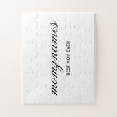 Gepersonaliseerde Beste Mam Ooit Kalligrafie Naam Legpuzzel (Verticaal)