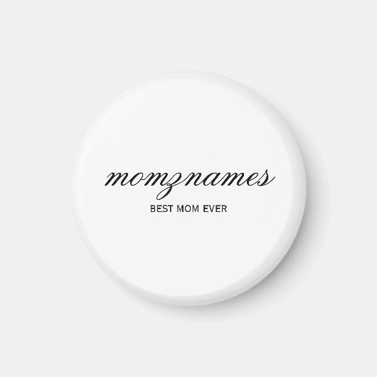 Gepersonaliseerde Beste Mam Ooit Kalligrafie Naam Magneet (Voorkant)