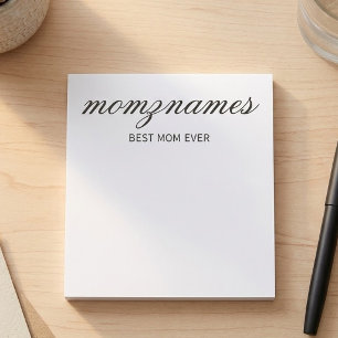Gepersonaliseerde Beste Mam Ooit Kalligrafie Naam Notitieblok