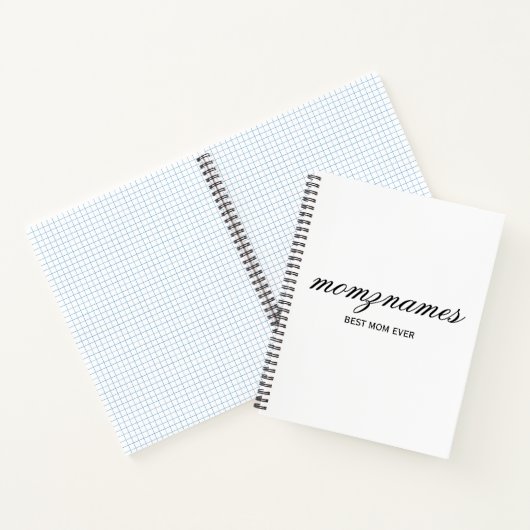Gepersonaliseerde Beste Mam Ooit Kalligrafie Naam Notitieboek (Binnen)